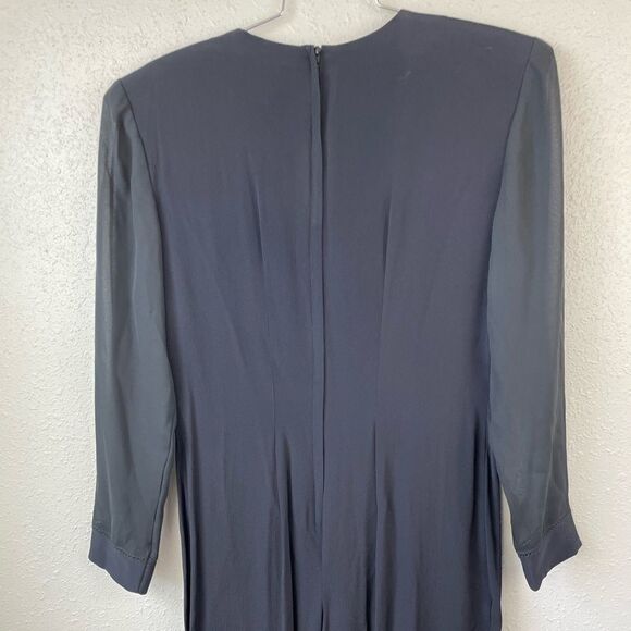 Vintage Traces Black Dress Jumpsuit Size 10 EUC - Picture 7 of 8